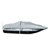 Carver Performance PolyGuard StyledtoFit Boat Cover f205 Sterndrive Deck Boats wWalkThru Windshield Grey 95120P10