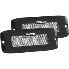 RIGID Industries SRQ Series PRO Spot Diffused LED Flush Mount Pair Black 925513BLK