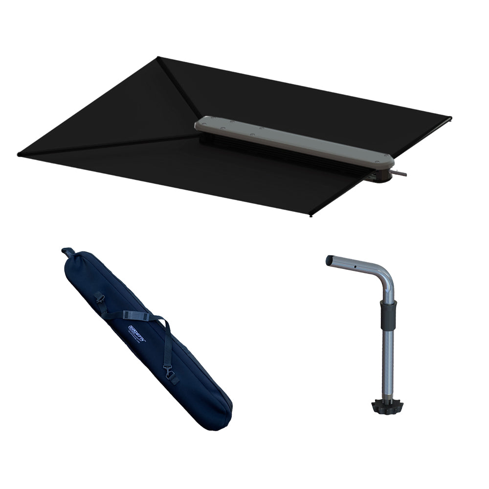 TACO ShadeFin wBlack Fabric Case Fixed Rod Holder Mount Kit T1030004