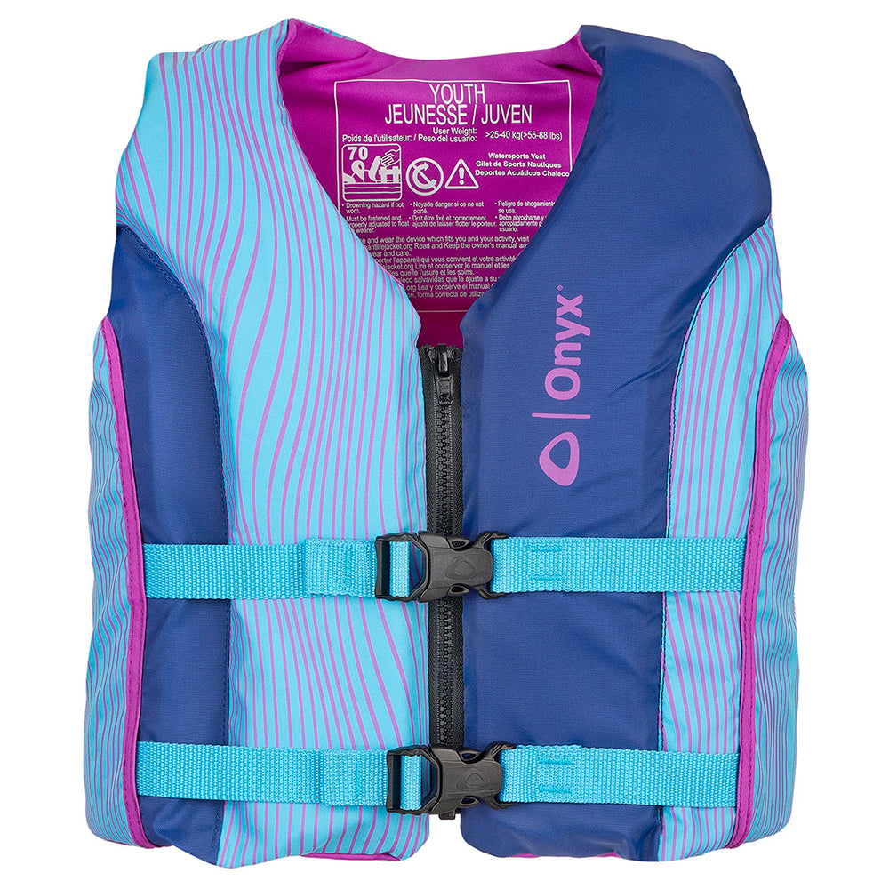 Onyx Shoal All Adventure Youth Paddle Water Sports Life Jacket Blue 12100050000221