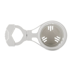 Camco ClampOn Rail Mounted Cup Holder Large for Up to 2 Rail White 53083
