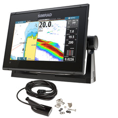 Simrad GO9 XSE ChartplotterFishfinder wMEDHI Downscan Transom Mount Transducer CMAP Discover Chart 00013211002