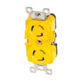 Marinco Locking Receptacle 15A 125V Yellow 4700CR