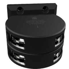 Lopolight Series 201011 Double Stacked Masthead Light 3NM Vertical Mount White Black Housing 201011STB