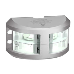 Lopolight Series 200024 Double Stacked Navigation Light 2NM Vertical Mount White Silver Housing 200024G2ST