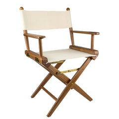Whitecap Directors Chair wNatural Seat Covers Teak 60044