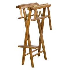 Whitecap Captains Chair wNatural Seat Covers Teak 60048