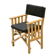 Whitecap Directors Chair II wBlack Cushion Teak 61051