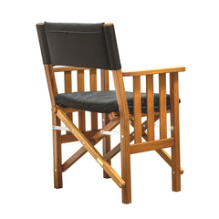 Whitecap Directors Chair II wBlack Cushion Teak 61051