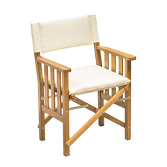 Whitecap Directors Chair II wCream Cushion Teak 61053