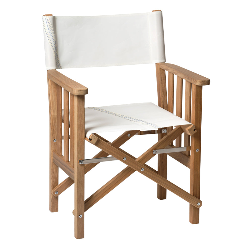 Whitecap Directors Chair II wSail Cloth Seating Teak 61054