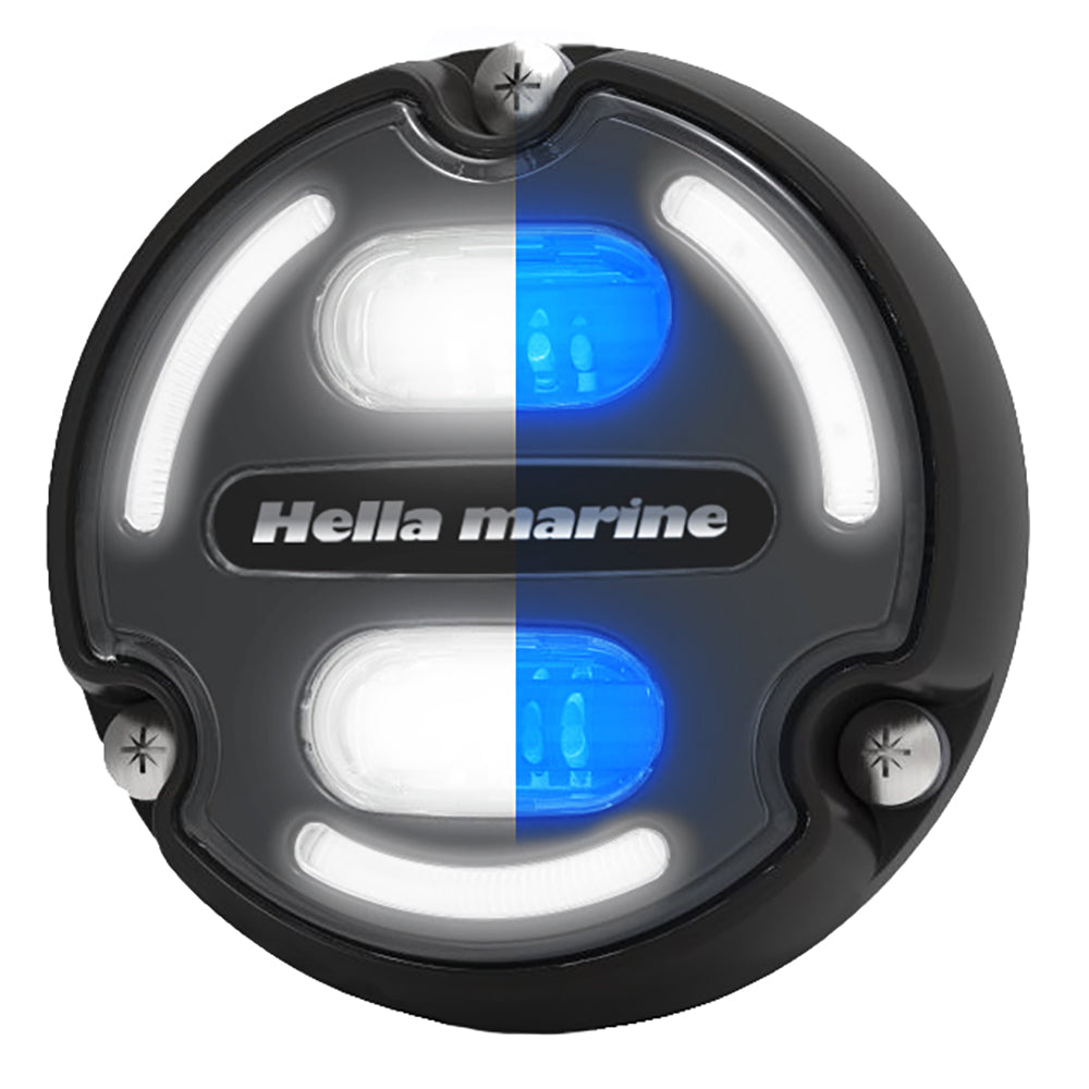 Hella Marine Apelo A2 Blue White Underwater Light 3000 Lumens Black Housing Charcoal Lens wEdge Light 016147001