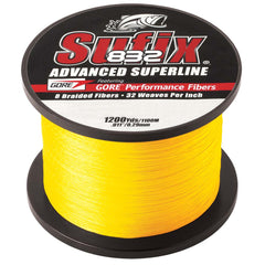Sufix 832 Advanced Superline Braid 10lb HiVis Yellow 1200 yds 660310Y