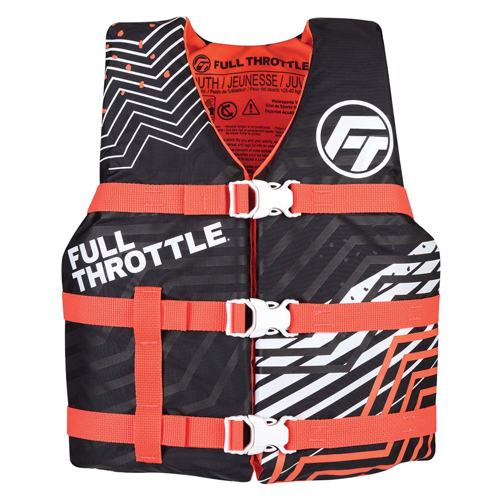 Full Throttle Youth Nylon Life Jacket PinkBlack 11220010500222
