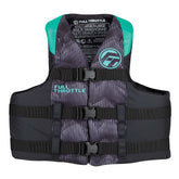 Full Throttle Adult Nylon Life Jacket SM AquaBlack 11220050503022