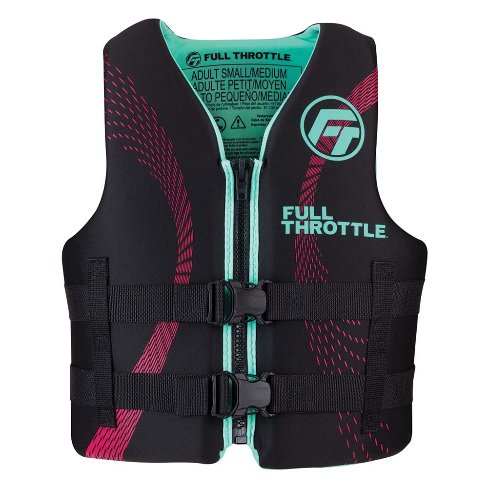 Full Throttle Adult RapidDry Life Jacket SM AquaBlack 14210050503022