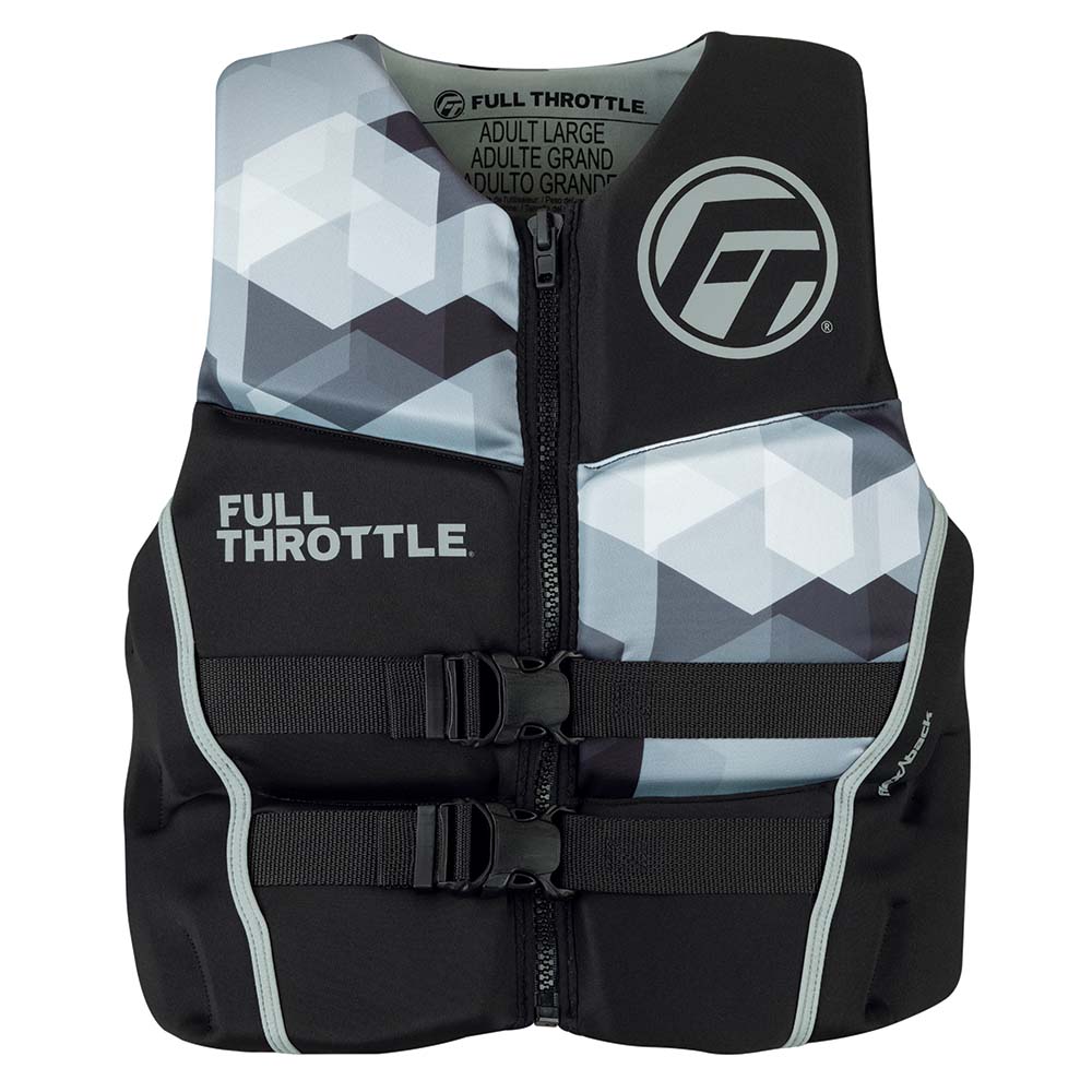Full Throttle Mens RapidDry FlexBack Life Jacket 2XL BlackGrey 14250070106022