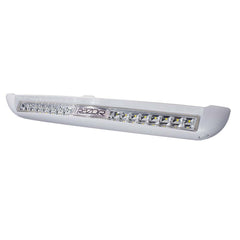 Lumitec Razor Light Bar Flood White Housing wInverted Logo Flush Mount 101590