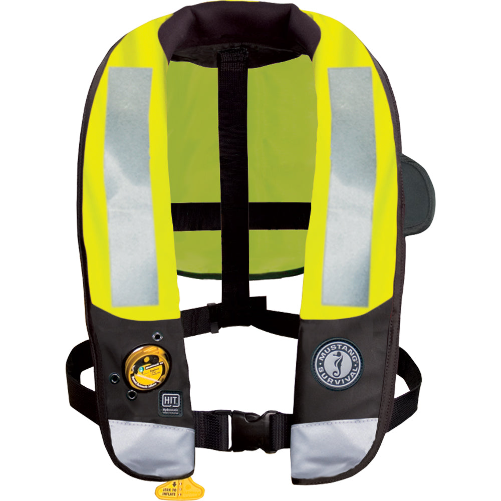 Mustang HIT High Visibility Inflatable PFD Fluorescent YellowGreen AutomaticManual MD3183T32390202