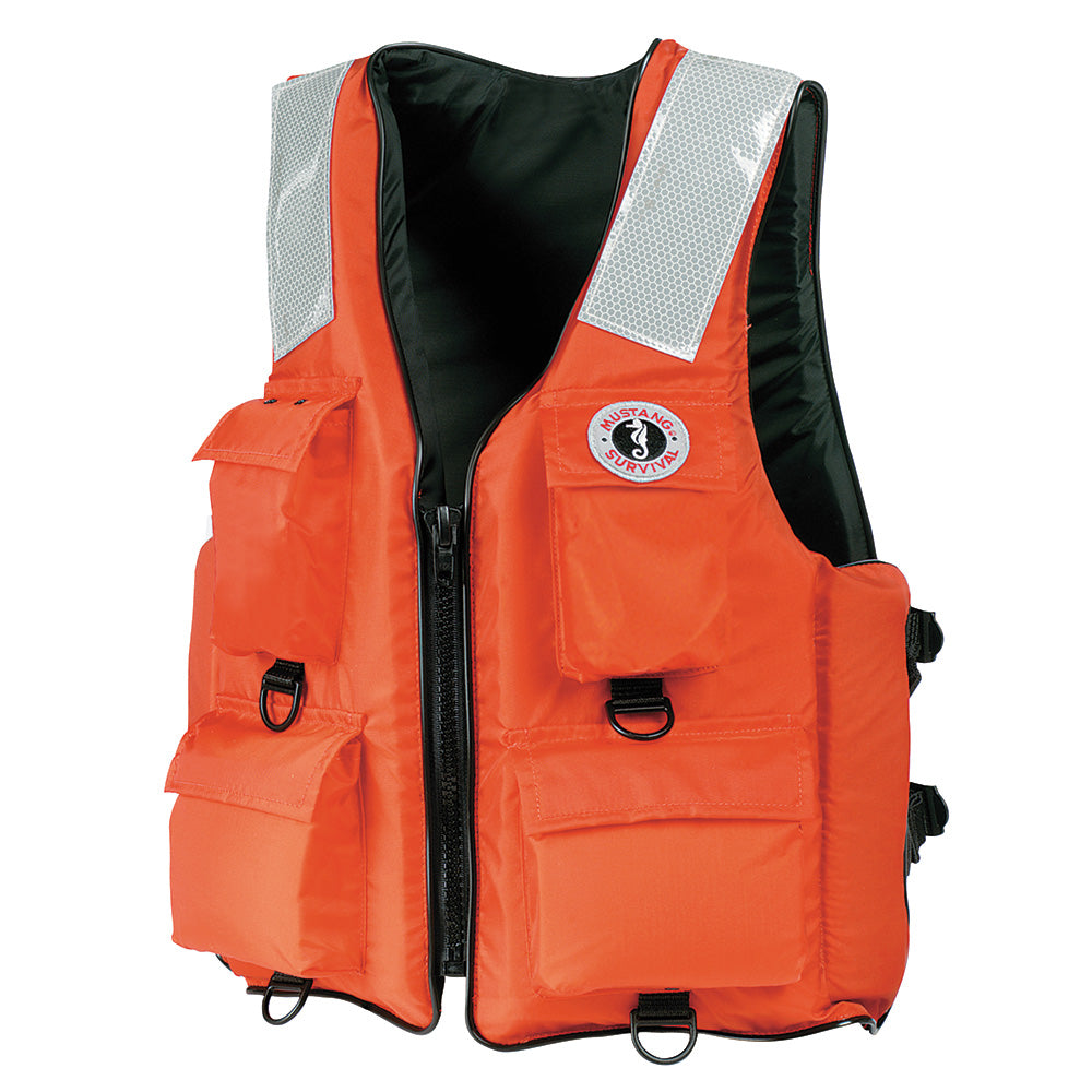 Mustang 4Pocket Flotation Vest Orange Small MV3128T22S216