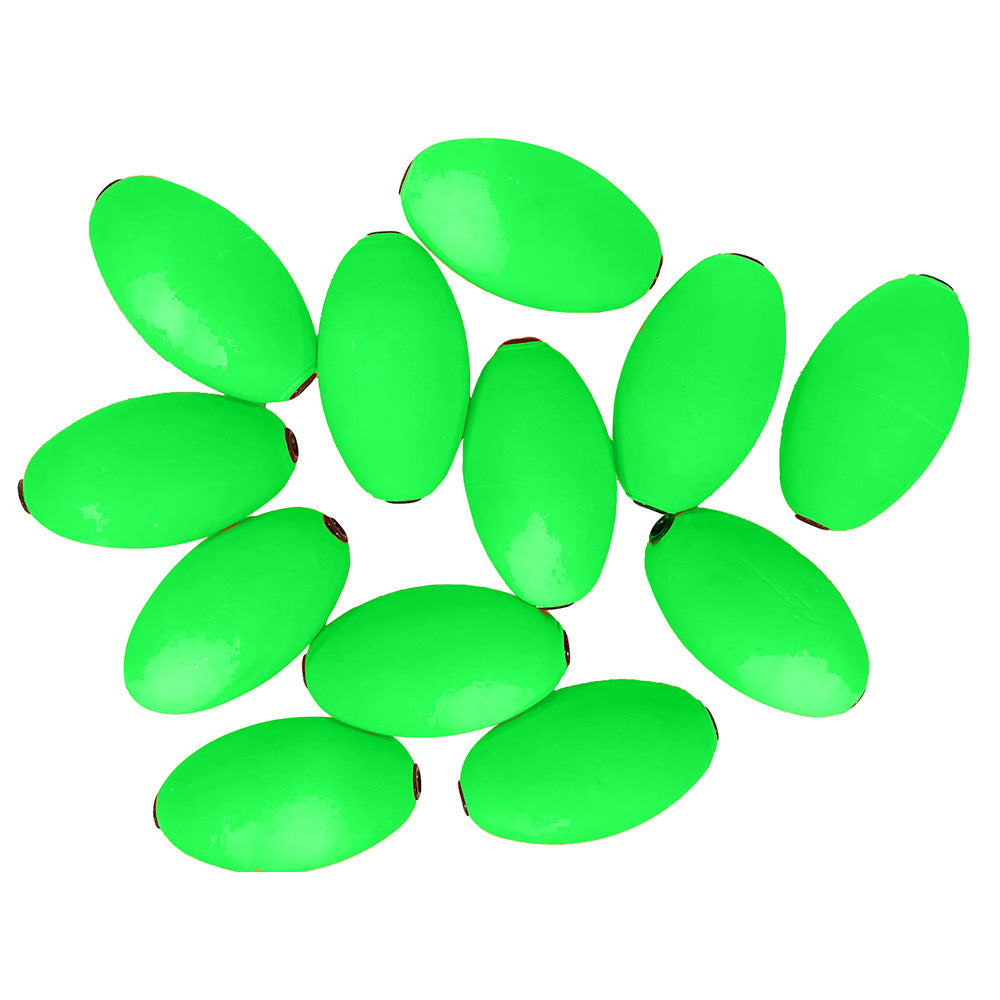 Tigress Oval Kite Floats Green 12Pack 889612