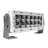 Black Oak Pro Series 30 Double Row 6 LED Light Bar Combo Optics White Housing 6CMD5OS