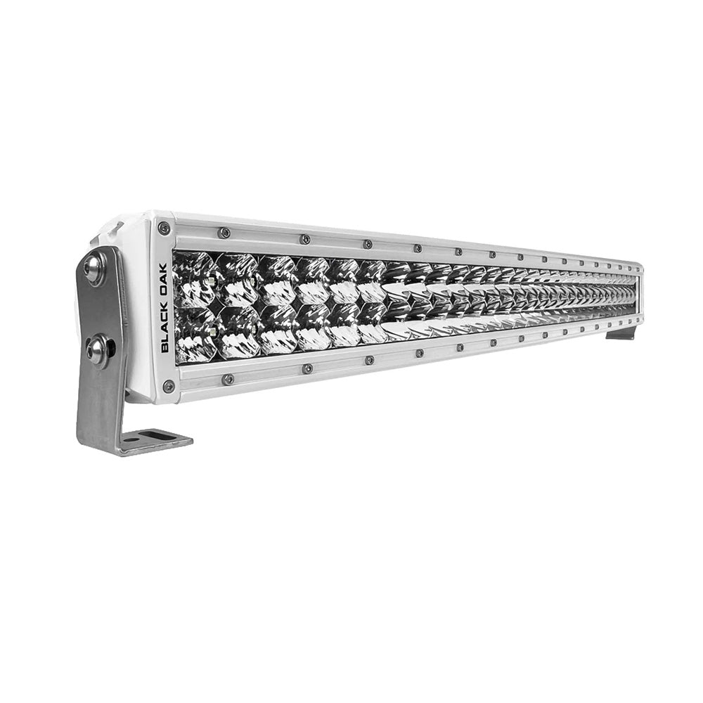 Black Oak Pro Series 30 Curved Double Row 30 LED Light Bar Combo Optics White Housing 30CCMD5OS