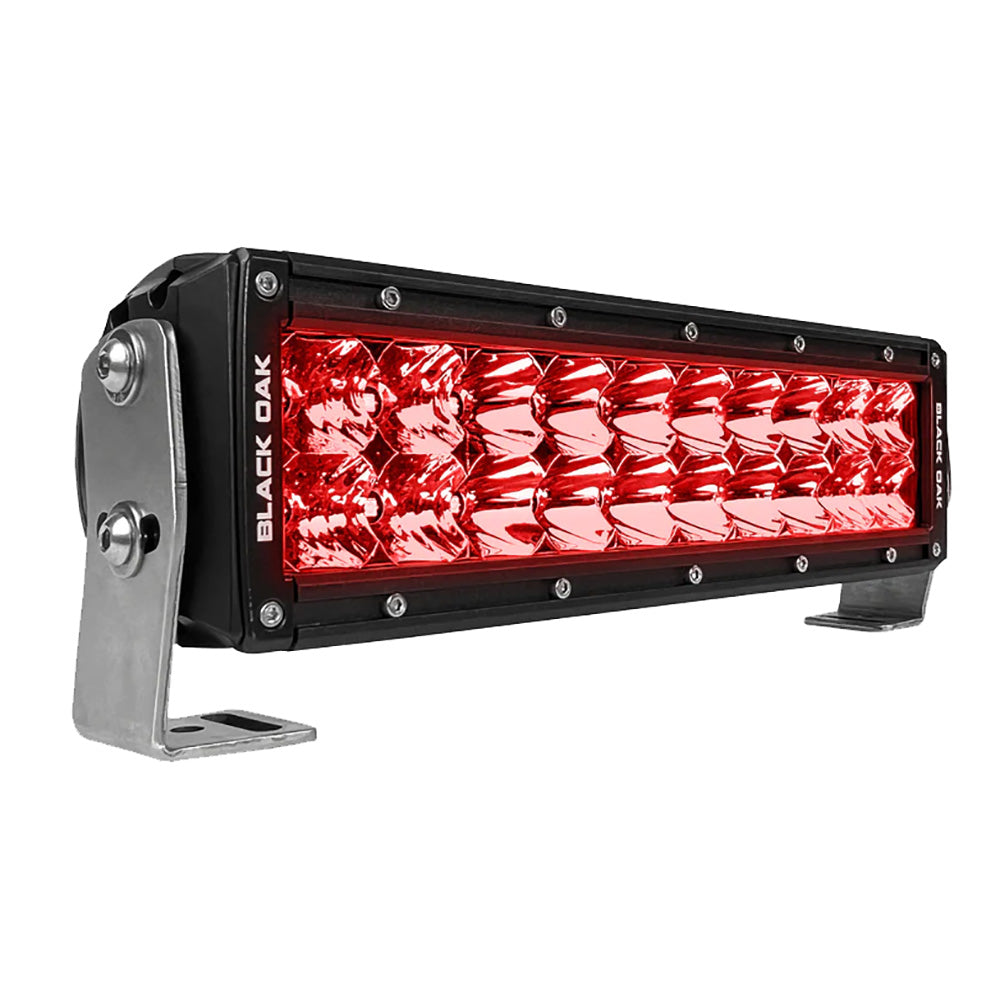 Black Oak 10 Red LED Predator Hunting Light Bar Combo Optics Black Housing Pro Series 30 10RD3OS