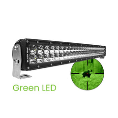 Black Oak 30 Curved Double Row Green LED Hog Hunting Light Bar Combo Optics Black Housing Pro Series 30 30CGD3OS