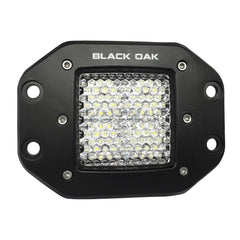 Black Oak 2 Flush Mount LED Pod Light Diffused Optics Black Housing Pro Series 30 2DFPOD10CR