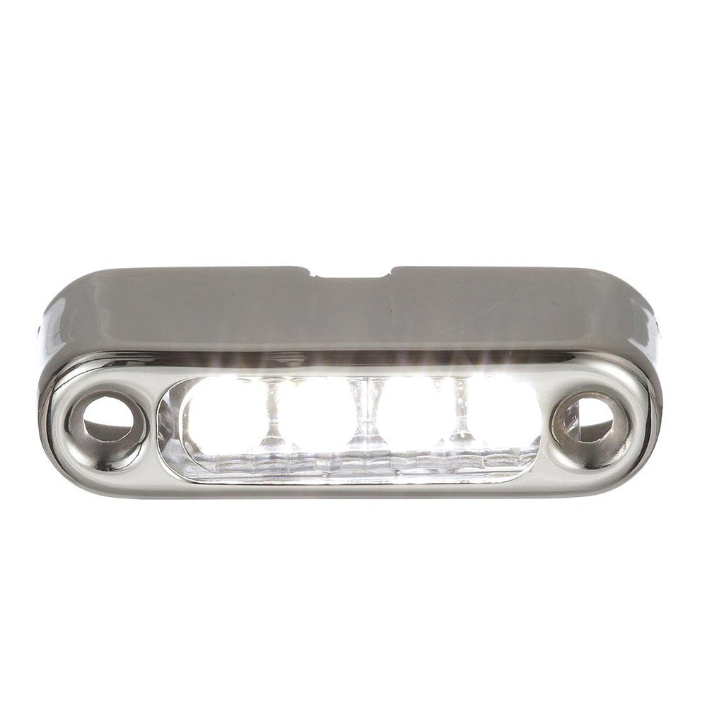 Attwood White LED Micro Light wStainless Steel Bezel Vertical Mount 6350W7