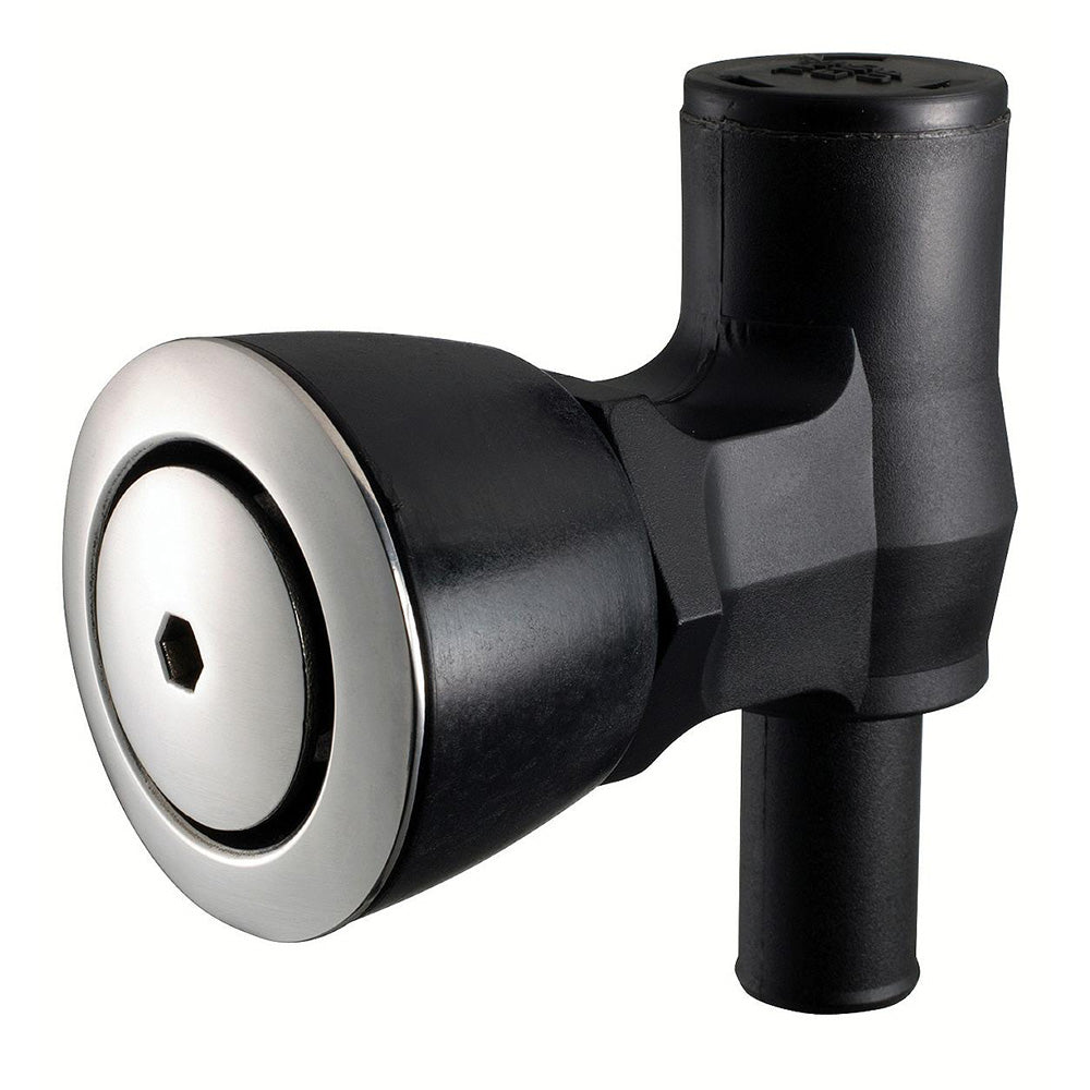 Attwood 90 PTrap Fuel Tank Vent Flush Mount Black wStainless Steel Vent Head 16746