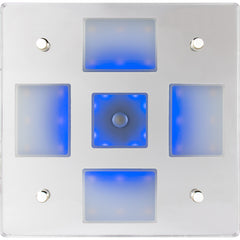 SeaDog Square LED Mirror Light wOnOff Dimmer White Blue 4018403