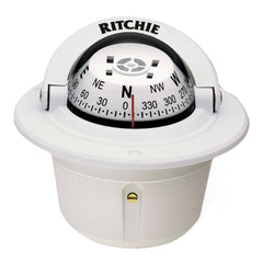 Ritchie F50W Explorer Compass  Flush Mount  White F50W