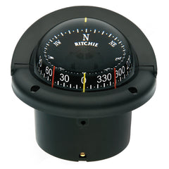 Ritchie HF743 Helmsman Combidial Compass  Flush Mount  Black HF743