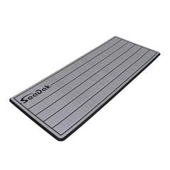SeaDek 14 x 36 20mm Dual Density Small Teak Helm Pad wSeaDek Logo  Brushed Texture  GrayBlack 3556mm x 9144mm x 20mm