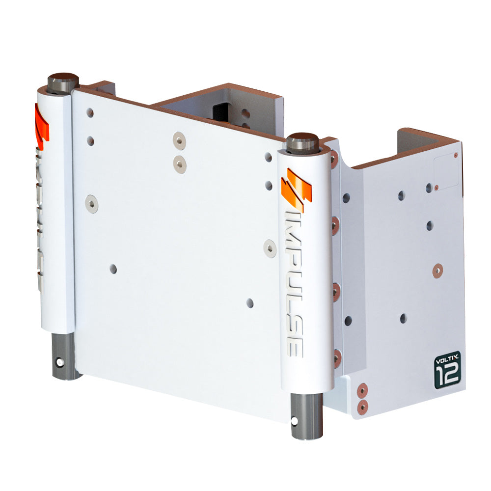 IMPULSE XL 12 Set Back Electric Jack Plate wStandard Control  White Cerakote 75083W