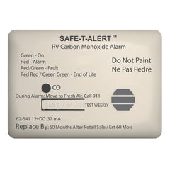 SafeTAlert 62 Series Carbon Monoxide Alarm  12V  RV Surface Mount  White 62541WT
