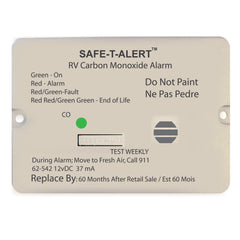 SafeTAlert 62 Series Carbon Monoxide Alarm  12V  RV Flush Mount  White 62542WT