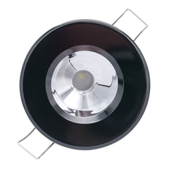 Lumitec Illusion Flush Mount LED Down Light  Spectrum RGBW  Cool White  Black Housing  Chrome Reflector 117167