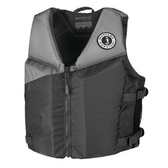 Mustang Young Adult REV Foam Vest  GreyLight GreyFluorescent Yellow  Universal MV3600028210