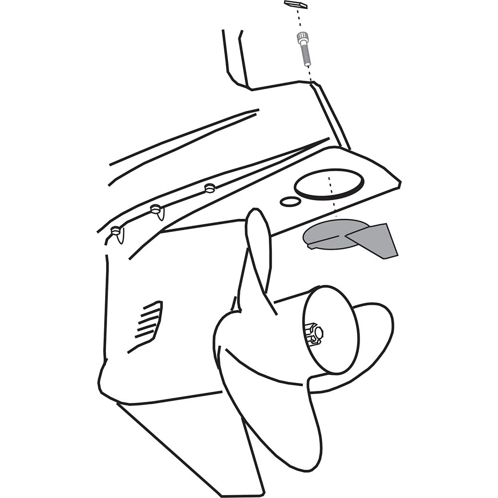 Performance Metals Yamaha Trim Tab Anode  150225 hp  Aluminum 00125A