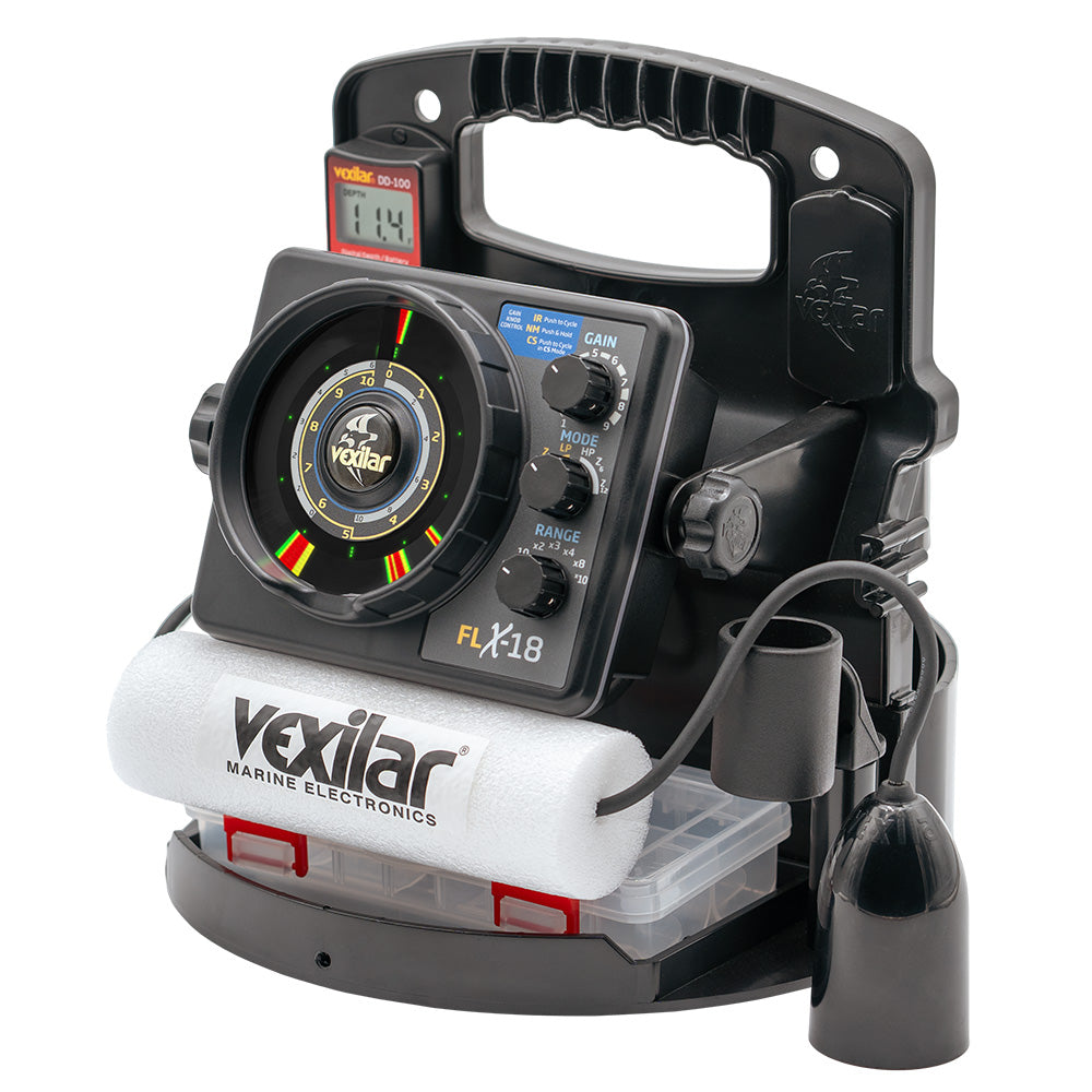 Vexilar FLX18 Pro Pack II Fishing System w12 Degree IceDucer  DD100 PPX1812
