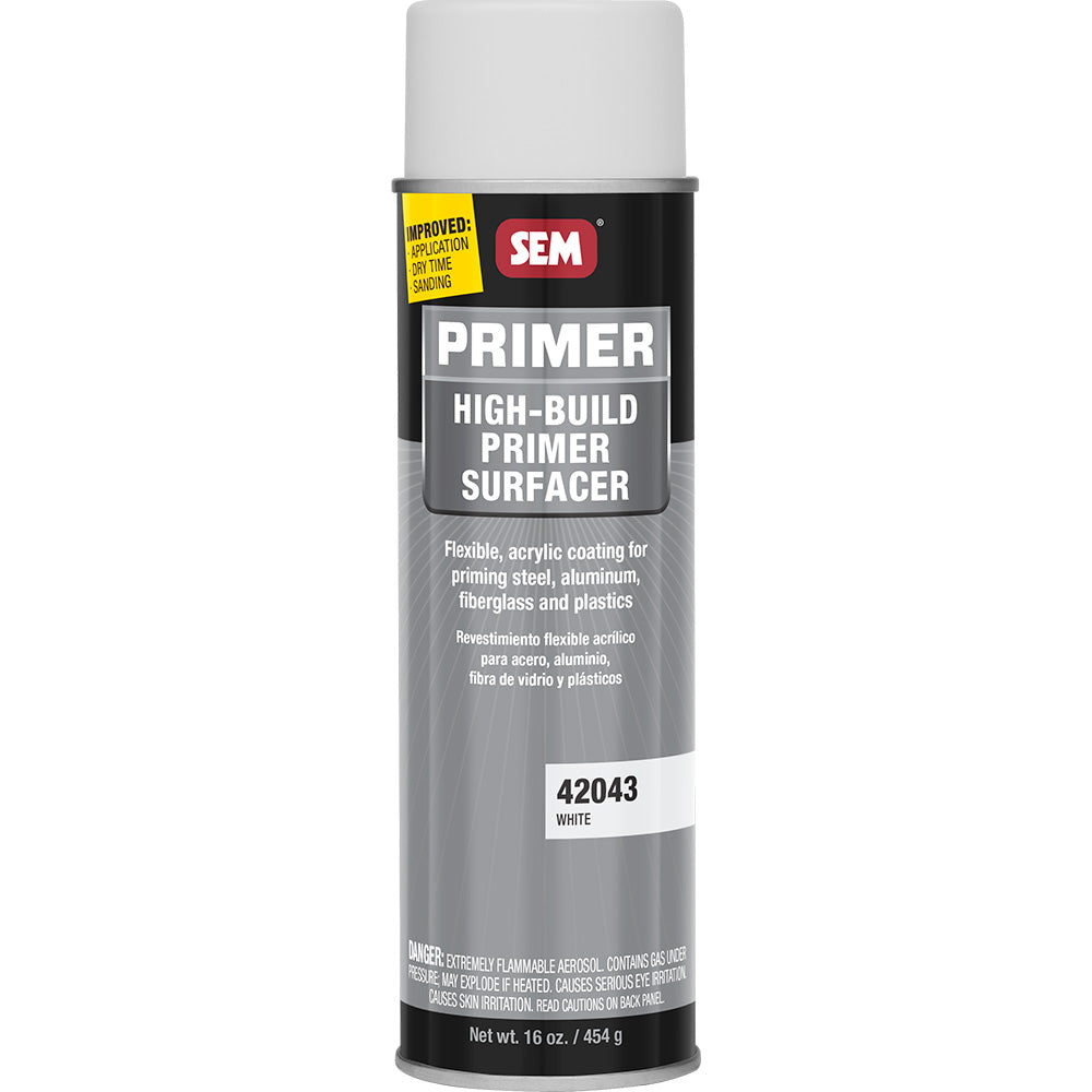 SEM HighBuild Primer Surfacer  20oz Aerosol Can  White 42043