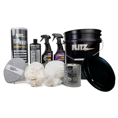 Flitz 5Gallon Black Bucket Detailers Kit C209BB