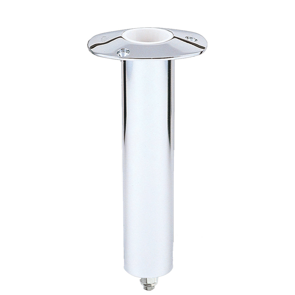 Lees 0 Degree Stainless Steel Swivel Base Flush Mount Rod Holder  Extra Long Tube 225 OD X 145 Tube RH577XL