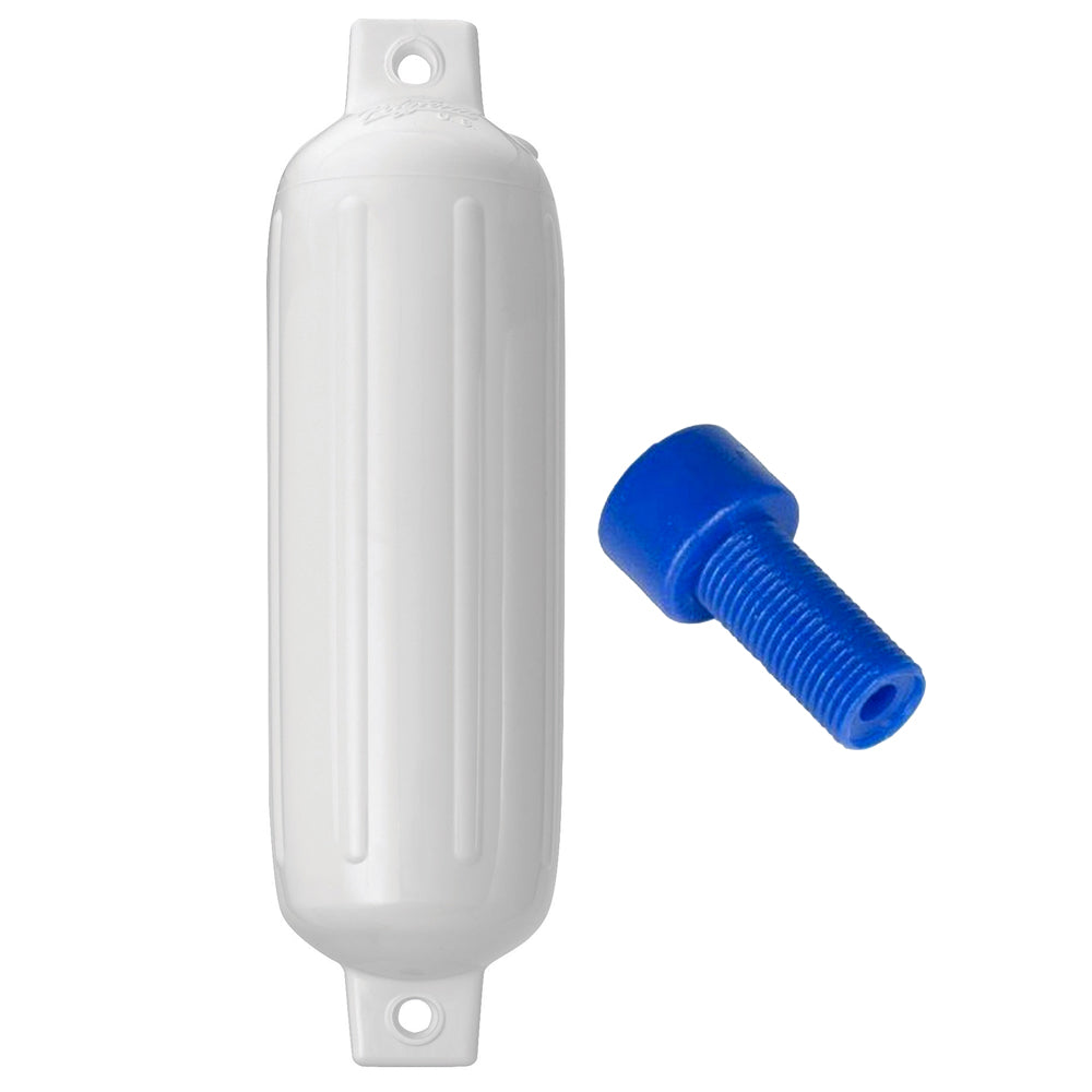 Polyform G3 Twin Eye Fender 55 x 19  White wAdapter G3 WHITE WAIR ADAPTER