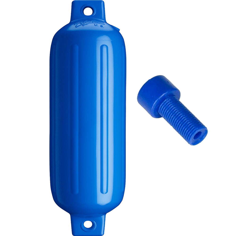 Polyform G4 Twin Eye Fender 65 x 22  Blue wAdapter G4 BLUE WAIR ADAPTER