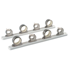 TACO 4Rod Hanger wPoly Rack  Polished Stainless Steel F1627521