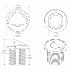 Lumitec Aruba  Courtesy Light  Polished SS Finish  Blue NonDimming 101145